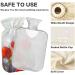 NAANLE 2L Hot Water Bottle with Lid - Transparent Poppy Seed Flower Design for Menstrual Cramps Pain Relief & Heat Therapy - Buy Online on GoSupps.com
