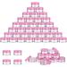 64 Flintronic Pink Cosmetic Sample Jars with Small Spoon - Ideal for Creams, Gels, Beads & More - Buy Online on GoSupps.com