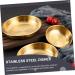 Zerodeko 3 Pcs Pickle Dish Flatware Korean Food Spices Snack Trays Plates Sauce Dish Soy Sauce Bowl Side Dish 13.5X13.5X2.5CMx3pcs Goldenx3pcs - Buy Online on GoSupps.com
