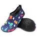 JIASUQI Kids Boys Girls Water Shoes Quick Dry Barefoot Aqua Socks for Beach Swimming Pool 8.5/9 UK Child Navy Color Dinosau