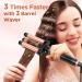 5 in 1 Wand Curling Iron Set - Kinked Curls Flat Iron & 3 Ceramic Barrels - Fast Heat Rose Gold Hair Waver Curler - Buy Online on GoSupps.com