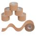 BB Sport 6 Rollen Kinesiology Tape 5 cm x 5 m Many colors e-book application brochure Physio tape set elastic waterproof muscle-tight straps color: beige