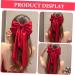 DRESSOOS Satin Ribbon Hairpin Hair Clips for Bows for Hair Giant Bow Hair Clips Red Hair Bow Hair Clips for Makeup Barrettes for Thick Hair Large Hair Bows for Dense Miss Holder - Buy Online on GoSupps.com