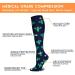 QUXIANG Compression Socks 15-20 mmHg for Women & Men - Medical Grade for Running, Nursing, Travel - Large-X-Large, 015 Black/Blue/Red/Green/White/Pink - Buy Online on GoSupps.com
