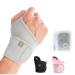 Bracoo WS10 wrist bandage for women and men |Wearing support for sports and everyday life |Adjustable and suitable for left and right hand (gray)