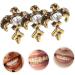 CALLARON Tooth Gems Kit 6 Pcs Retro Vintage Decor Retro Decor Cosplay Grill Teeth Grills Chemicals Hip Hop Dental Tooth Jewels - Buy Online on GoSupps.com