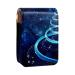 Travel Lipstick Organizer Case Lipstick Case Portable Makeup Bag With Mirror Abstract Christmas Tree Blue H874k1dhdh