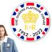 Union Jack Flag Queen Memorial badge - 1.73 inches her majesty Elizabeth II Memorial badge |Royal Souvenir 70-year anniversary brooch grief for the 0-4