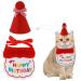 Amaxiu Small Dog Cat Birthday Hat Scarf Set Cute Pet Birthday Bandana Party Supplies Puppy Happy Birthday Decorations Embroidered Birthday Gift for Girls Boys Kitten Dog (Red)