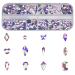 180pcs 12 Styles Mixed Crystals Ab Nail Decoration Glass Flatback 3D Nail Diamonds Gems Rhinestones for Acrylic Nail Art Design Hot Fix Crystal ab