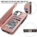 Bizzib for iPhone 12/12 Pro Case Leather Wallet with Card Holder Flip Cover Kickstand Card Slots Double Magnetic Clasp Shockproof Heavy Duty Protective Case for iPhone 12/12 Pro-Butterfly Rose Gold - Buy Online on GoSupps.com