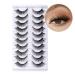 MilyBest A-Foxy Cat Eye False Eyelashes 10 Pairs - Wispy Faux Mink Lashes with Clear Band for Natural Look | 16MM - Buy Online on GoSupps.com