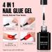 TOMICCA Nail Tips and Glue Gel Kit - 500PCS Coffin Soft Gel Tips + UV LED Lamp + 15ML 4 In 1 Nail Glue Gel - Professional Acrylic Nail Extension Kit for Easy DIY Nail Art - Buy Online on GoSupps.com