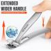 Drmode Ergonomic Nail Clipper for Thick Nails - Premium Steel Wide Jaw Clipper with Collector Sharp Angle Head for Seniors & Men - Silver 2.0 - Buy Online on GoSupps.com