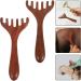 SOIMISS Masseur Cuir en Bois Lot de 2 Peigne Stimulateur Relaxation Visage Apaisant Cuir Outil Gua Sha Massage Oculaire Conception Unique - Buy Online on GoSupps.com