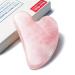 Gua Sha Facial Tool, Natural Jade Stone Guasha Board for SPA Acupuncture Therapy Trigger Point Treatment, Gua Sha Scraping Massage Tool (Pink)