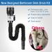 Universal Washbasin Drainer With Flexible Drain Down Hose & Popup Filter Sink Plug Odour Resistant Drainer Flexible Drain Down Hose Popup Basin Waste Drainer Universal Washbasin Drainer With - Buy Online on GoSupps.com