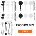 Yolev 72-Piece Self Hinge Plastic Hair Barrettes for Girls - Bowknot and Flower Hair Clips - Cute 80s 90s Style - Black/White/Transparent - Buy Online on GoSupps.com