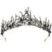 Makone Crystal Crowns and Tiaras for Women  Queen Princess Vintage Tiaras with Pearl  Girls Adult Bridal Hair Accessories Gifts for Christmas Halloween Costume  Birthday Party  Wedding Prom  Pageant - Bronze