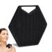 Silicone Exfoliating Body Scrubber  Shower and Bath Accessories with Storage Hooks  Ergonomic No-Slip Handle  Flat Clean Brush  for Bathing  Hair Washing  etc (Black)