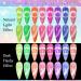 MIZHSE Neon Reflective Cat Eye Gel Nail Polish Set - Fluorescent Glitter Magnetic Neon Gel Varnish - Buy Online on GoSupps.com