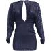 Elegant Hanxiulin Blue Bodycon Party Dress for Women - Glitter Velvet Cocktail Evening Dress XL - Buy Online on GoSupps.com