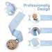Personalized Pacifier Chains for Boys & Girls | Tyry.hu - 2 Pack Wooden Clip Cotton Baby Gift (Blue & Light Blue) - Buy Online on GoSupps.com