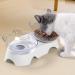 Milifun Elevated Tilted Cat Food Bowls | Anti-Vomiting Orthopedic Kitty Bowls for Indoor Cats - White - Buy Online on GoSupps.com