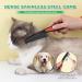Flea Comb for Dogs & Cats - 2 Pack Professional Stainless Steel Lice & Dust Comb with Coarse & Fine Teeth - Buy Online on GoSupps.com