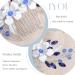 IYOU Flower Wedding Hair Comb Blue Crystal Bridal Hair Accessories Baroque Prom Bride Hair Pieces for Women - Buy Online on GoSupps.com