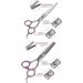 GEMEK Pet Grooming Scissors Set - Professional Stainless Steel Trimmer Kit for Cats and Dogs - 7.5 inch Straight, Thinning, and Curved Scissors with Grooming Combs - Buy Online on GoSupps.com
