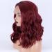 Miss Diva Maroon Wavy Wig - 13 4 Short Burgundy Bob Synthetic Lace Front Wig for Women - Ideal for Daily Party & Cosplay - 14 inch - Buy Online on GoSupps.com