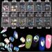 Conijiwadi Nail Art Rhinestone Palette 12 Grids Colorful Water Drop Shape Square Flat Bottom Rhinestones - Buy Online on GoSupps.com