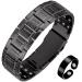 Jeracol Lymph Detox Titan Steel Magnetic Band and Ring for men with ultra -high 3500 Gauss Magnet Magnet hardship and copper magnet ring with distance tools and gift box gray & ring