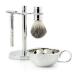 Custom Personalized Shaving Set - Safety Razor Pure Badger Brush & Chrome Soap Dish | International Shipping - Buy Online on GoSupps.com