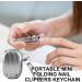 Keychain Nail Trimmer | Nail Cutting Clippers | Stainless Steel Nail Trimmer Travel Pocket Nail Cutter Nail Grooming Tool Miniature Nail Trimmer for Home and Travelling Silver - Buy Online on GoSupps.com