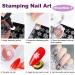 French Tip Nail Stamper & Brushes Set - Silicone Stamper, Clear Stamp Jelly, Scraper, 3 Nail Art Brushes - DIY Nail Stamping Manicure Tool - Buy Online on GoSupps.com