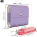 Pill Organizer LIZIMANDU Weekly Travel Case - 7 Compartments, 4 Times a Day, 7 Days a Week - Purple PU Carrying Case - Buy Online on GoSupps.com
