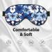 SSIMOO Blue Hibiscus Soft Sleep Eye Mask - Breathable Travel Eye Patch for Women - Perfect for Relaxation - Buy Online on GoSupps.com