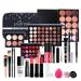 All-in-one Professional Makeup Set for Beginners Cosmetic-Gift for Girl -Include Makeup Brush Set Eyeshadow Palette Powder puffs Eyebrow Pencil Mascara Concealer Lip Gloss Set -003 sets003