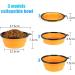 Slson 2-Pack Foldable Travel Dog Bowls - Portable Silicone Water Bowl for Cats & Dogs - 1000ml with Lid & Hook - Perfect for Hiking & Camping (Orange & Pink) - Buy Online on GoSupps.com