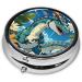 Portable Cute Dinosaur Round Pill Box Organizer | 3 Compartment Travel Pill Holder for International Shipping - Buy Online on GoSupps.com