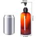 Youngever Set of 5 Amber Plastic Pump Bottles 500ML - Refillable & Durable for Home & Travel - Buy Online on GoSupps.com