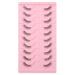 Half Lashes Wispy Cat Eye False Half Lashes Natural Look Lashes 10 Pairs 3D Fluffy Curly False Lashes Outer Corner Lashes Soft Eyelashes Wispy Fake Lashes (6MM-10MM) D03