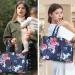 Lekebaby Large Baby Changing Bag with Stylish Rose & Flower Pattern | Nappy Bag for Mom & Dad with Changing Mat - Buy Online on GoSupps.com