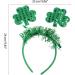 amangul Saint atrick's Day Headband Sequins Shamrock Hair Hoop Green for Head Boppers Irish arty Holiday hoto rop - Buy Online on GoSupps.com