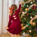 Miipat Baby Girls Velvet Dress - Long Sleeve Princess Birthday Party Dress - Red, 5-6 Years - Buy Online on GoSupps.com