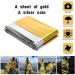 Multifunctional Rescue Ceiling & Thermal Blankets - Waterproof Windproof & Ideal for Hiking Camping Skiing | Set of 3 (160x210cm) - Buy Online on GoSupps.com