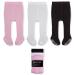 LA Active Baby Tights - Cozy Warm Winter Tights - Baby Toddler Infant Newborn Non Skid/Slip Grip Cotton 2-3 Years Pink / White / Black - 3 Pairs