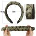 Clinity Vintage Green Braided Headband - Padded Rockabilly Hair Accessories for Women & Girls - Buy Online on GoSupps.com